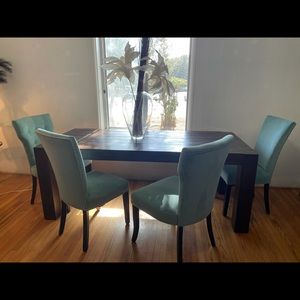 Turquoise chairs, great condition, set of 4